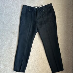 J. Crew Black linen slim ankle/cropped pants Size 8